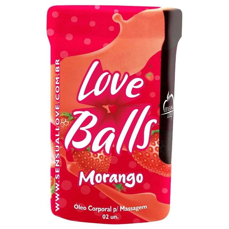 Love Balls Bolinha Beijável Lubrificante Sabor Menta 2 Un